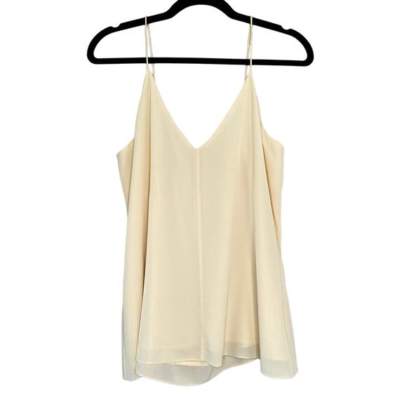 CLOSED Cream 100% Silk Thin Strap Tank Top Small - Picture 1 of 10